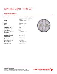 Product Spec Sheet